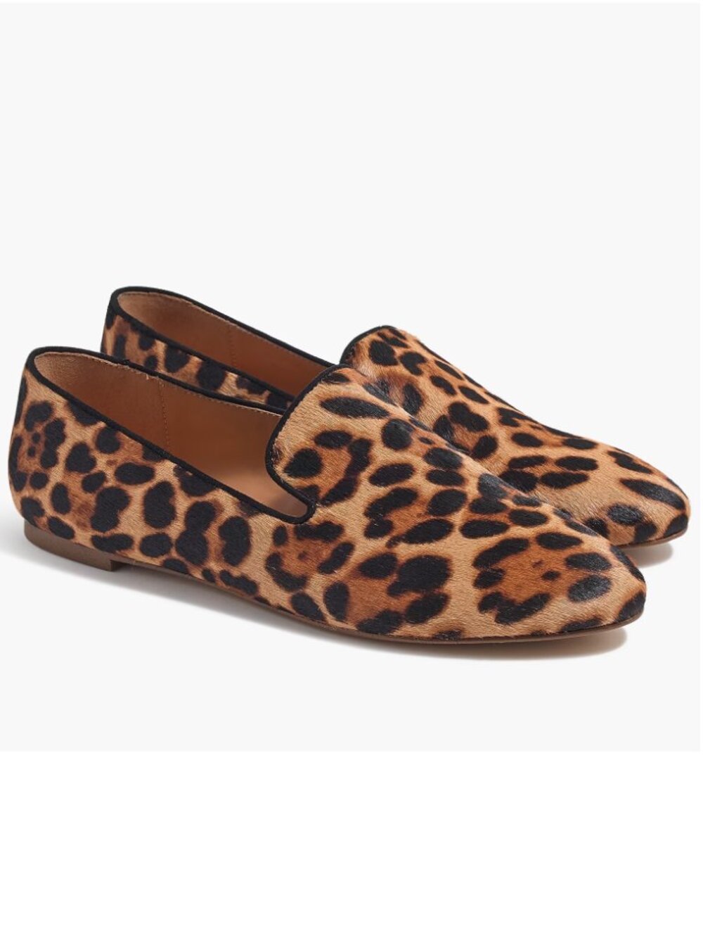 J. Crew Factory Leopard Calf Hair Smoking Loafers Shoes Slip On Women's 9